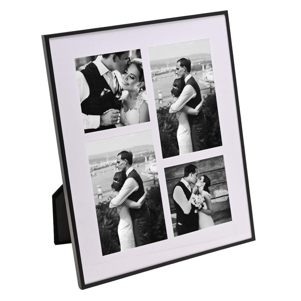 Photoframesandart Black Metal Collage Frame | 4 Apertures