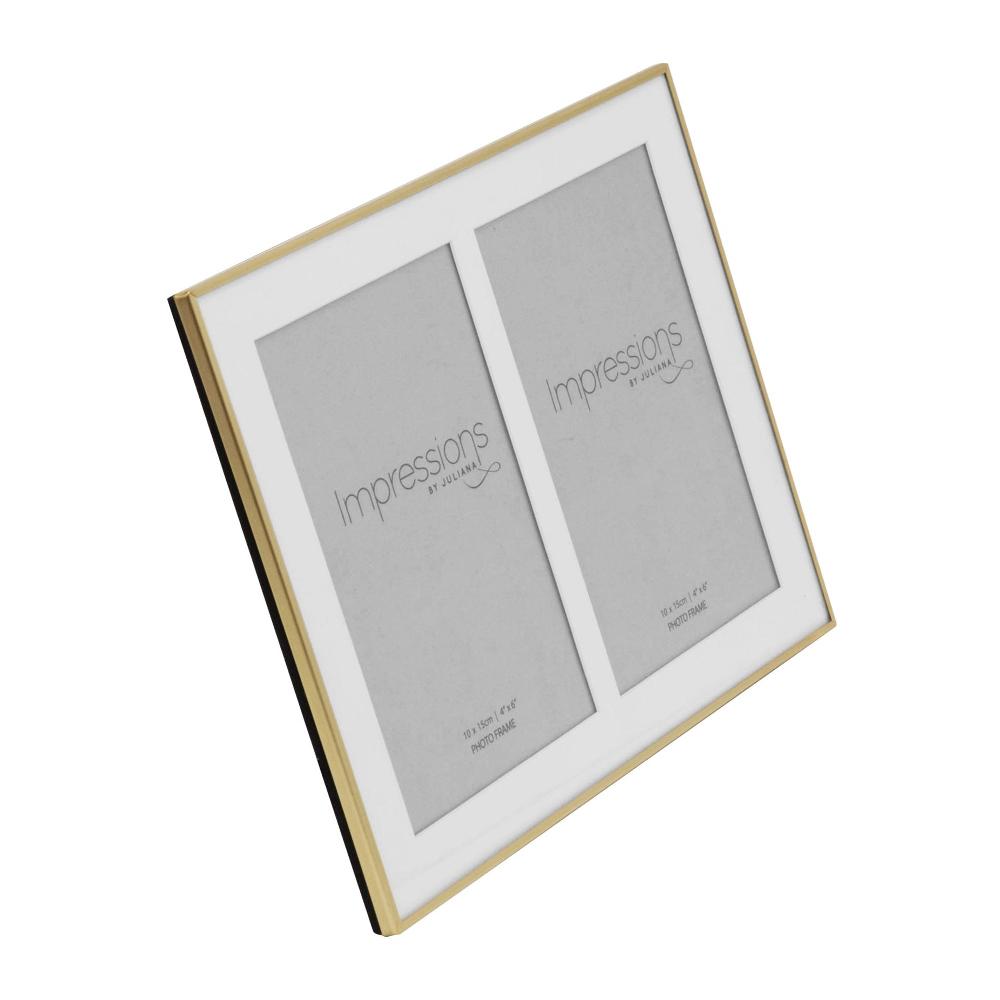 Photoframesandart Brushed Brass Fine Gold Photo Frames | 4 Sizes Available