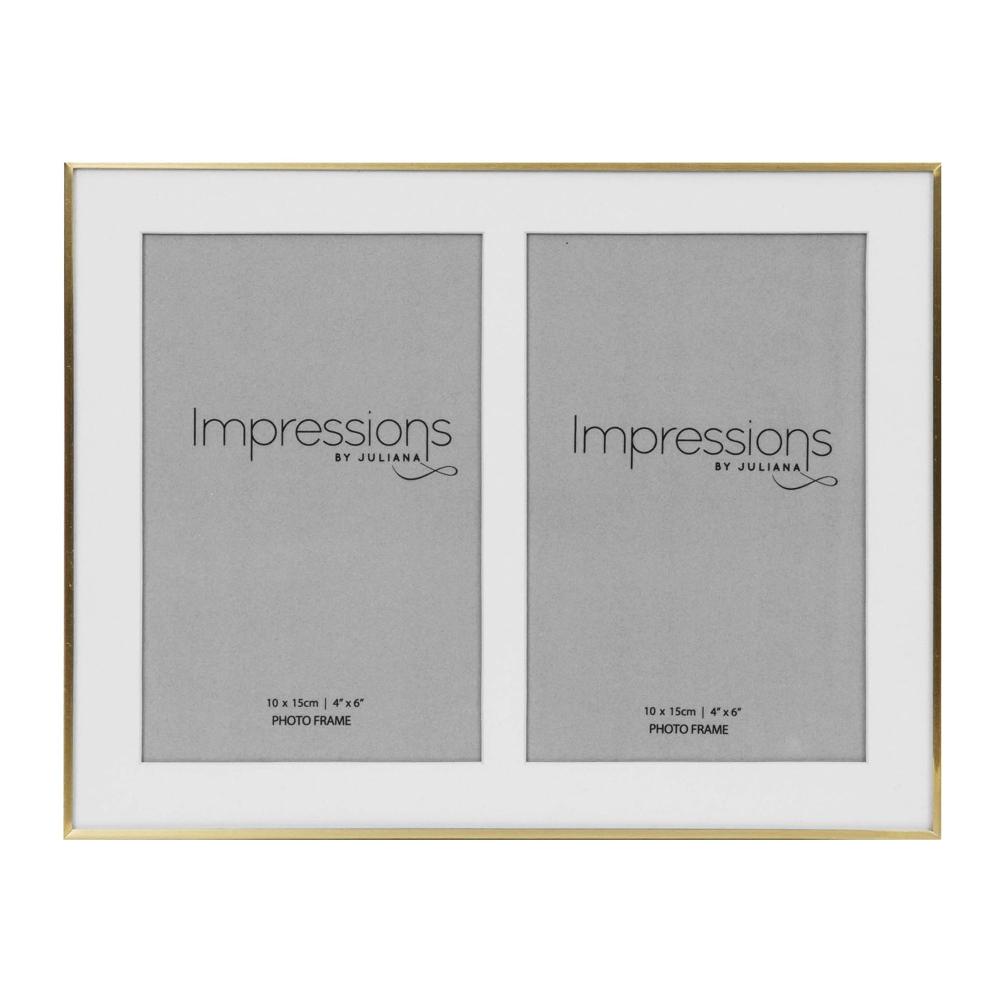 Photoframesandart Brushed Brass Fine Gold Photo Frames | 4 Sizes Available
