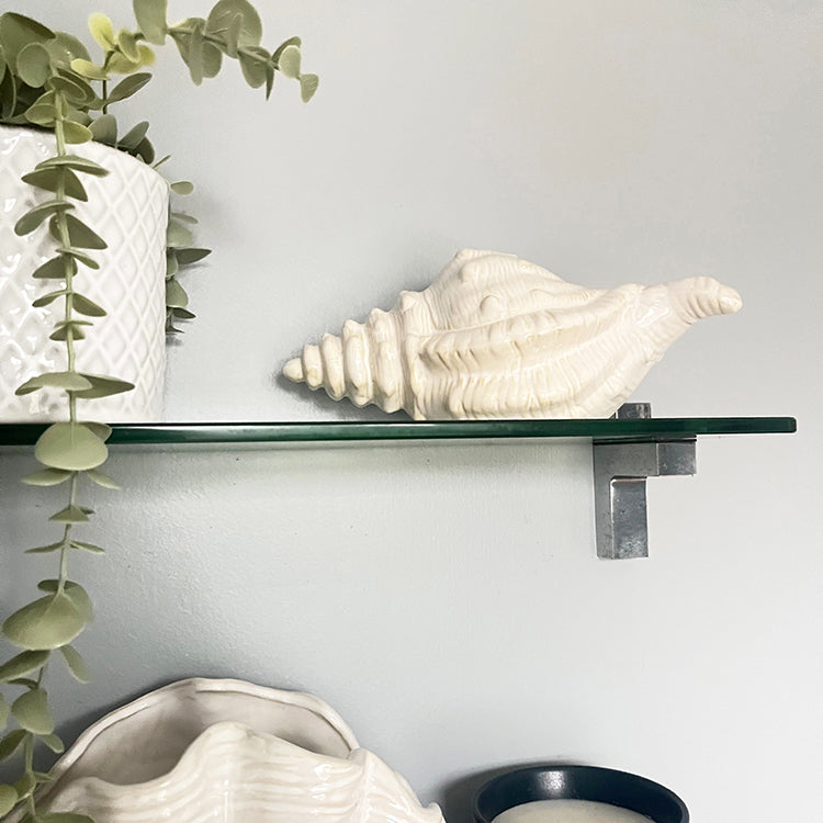 photoframesandart Ceramic Conch Shell Ornament | White