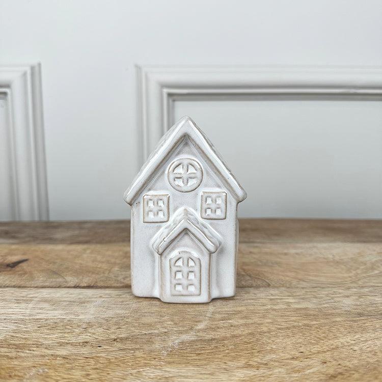 Photoframesandart Ceramic Houses Candle Holders | Set Of 2