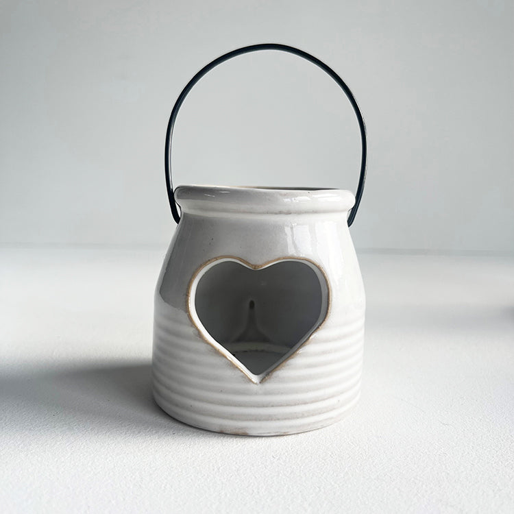 photoframesandart Ceramic Off White Tealight Holders | Star Tree or Heart