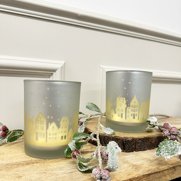 Photoframesandart Christmas Market Candle Holders| Set Of Two