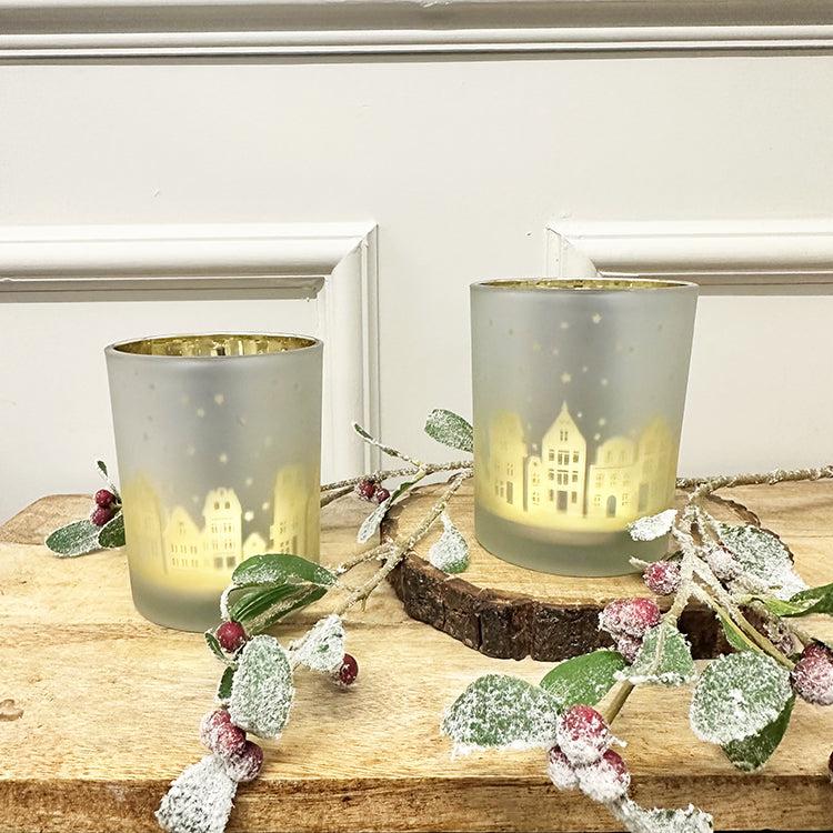 photoframesandart Christmas Market Candle Holders| Set of Two