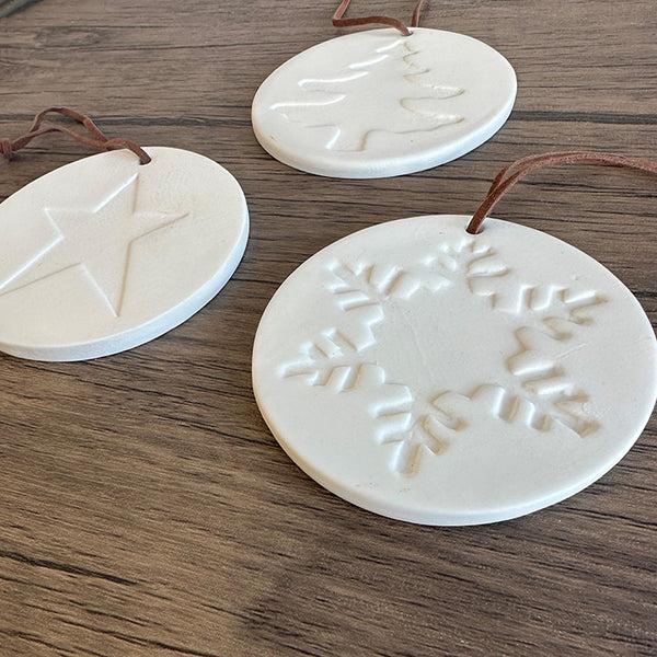 Photoframesandart Circle Ceramic Tree Decorations | Set Of Three