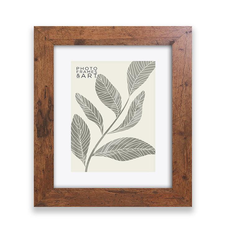 photoframesandart Everyday 10x8" For 8x6" Photo Frame | Rustic Wood Effect