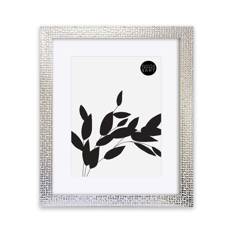 photoframesandart Everyday 10x8" Photo Frame With Mount | Henley Chrome