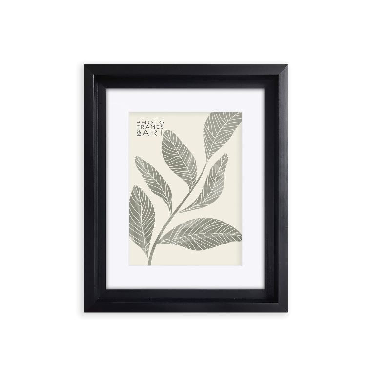 photoframesandart Everyday 10x8 Photo Frame With Mount | Hoxton Black