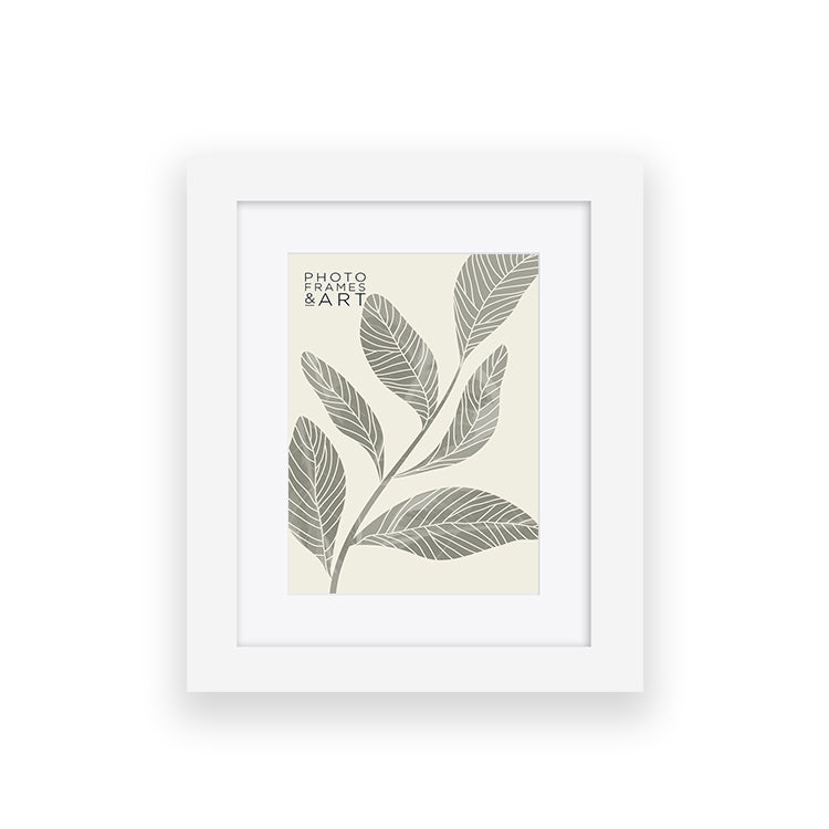 photoframesandart Everyday 10x8" Photo Frame With Mount | Milano White