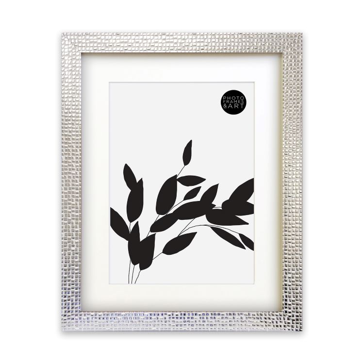 photoframesandart Everyday 12x10" Photo Frame With Mount | Henley Chrome