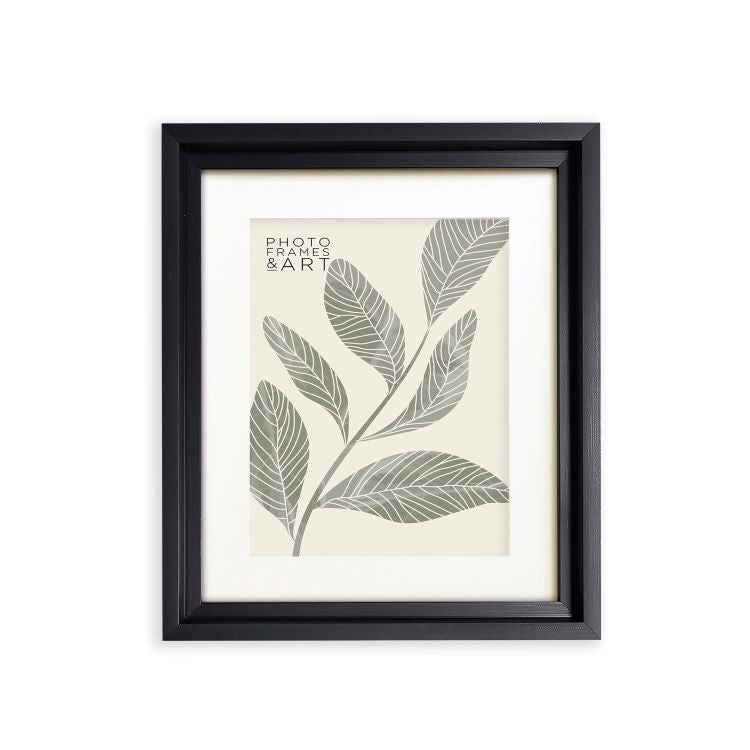 photoframesandart Everyday 12x10 Photo Frame With Mount | Hoxton Black