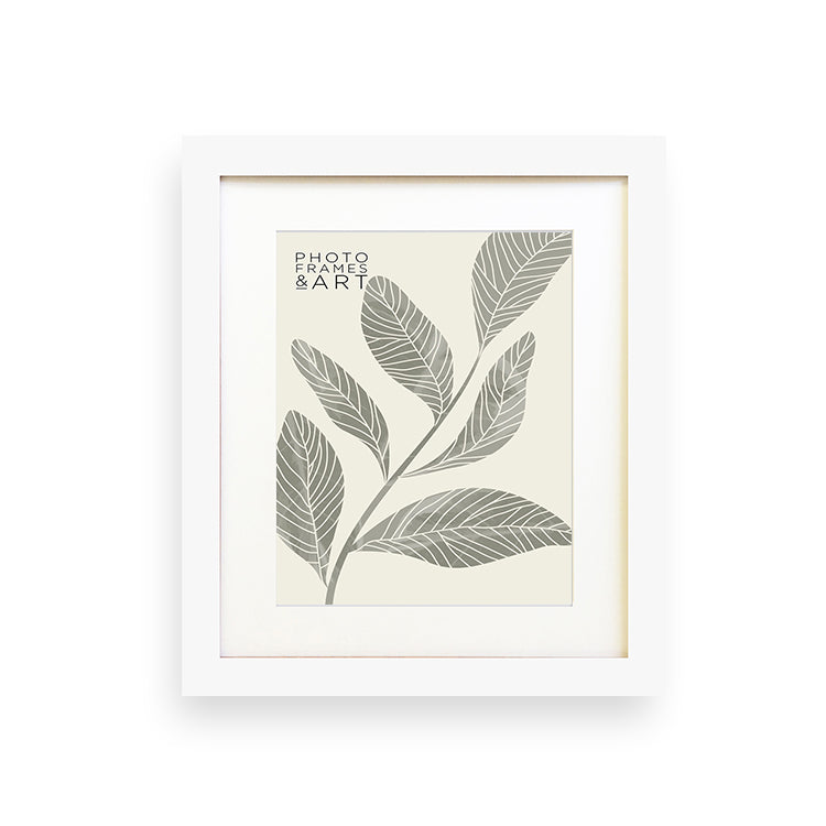 photoframesandart Everyday 12x10" Photo Frame With Mount | Milano White