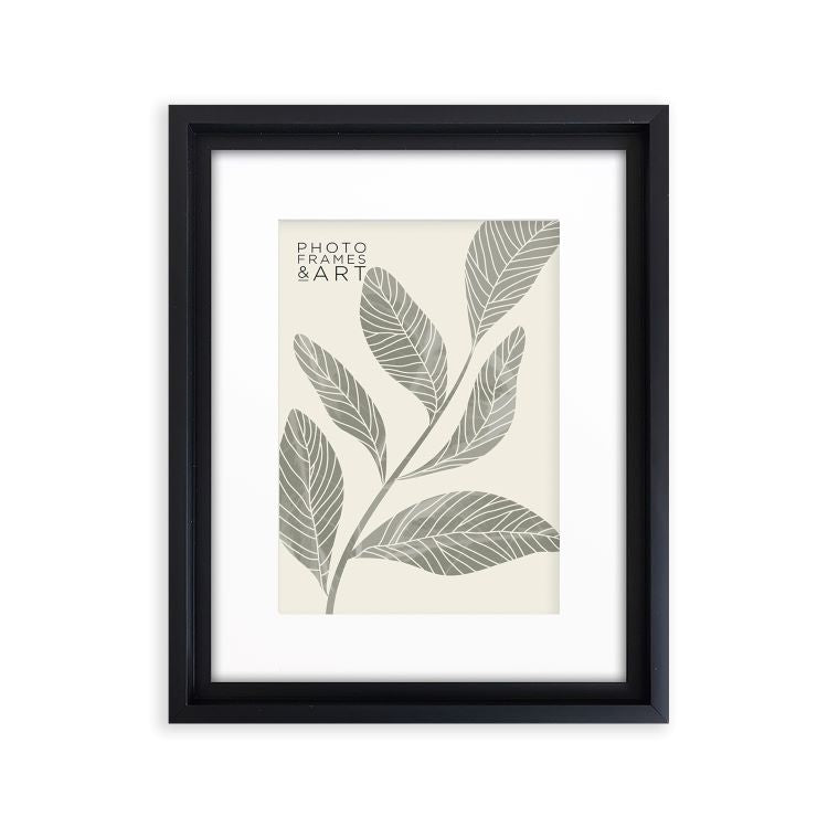 photoframesandart Everyday 14x11 Photo Frame With Mount | Hoxton Black