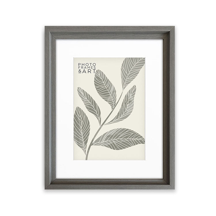 photoframesandart Everyday 14x11 Photo Frame With Mount | Hoxton Grey