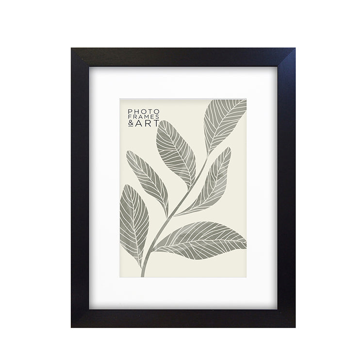 photoframesandart Everyday 14x11" Photo Frame With Mount | Milano Black