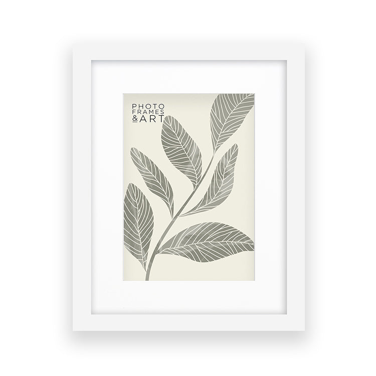 photoframesandart Everyday 14x11" Photo Frame With Mount | Milano White