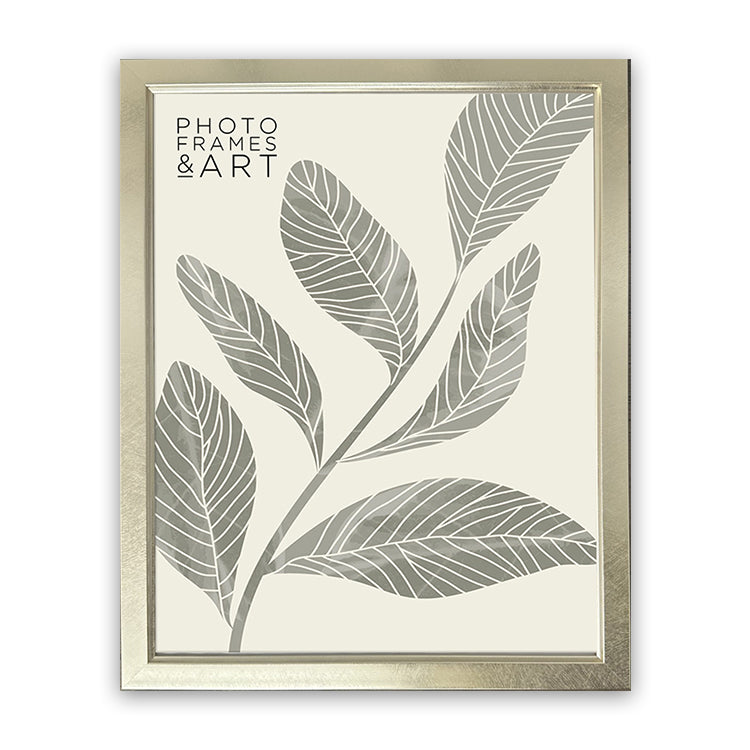 photoframesandart Everyday 14x11 Picture Frame | Classic Champagne Silver