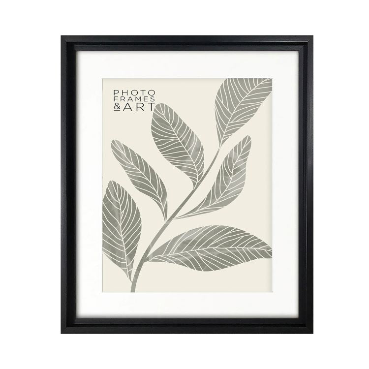 photoframesandart Everyday 16x12 Photo Frame With Mount | Hoxton Black