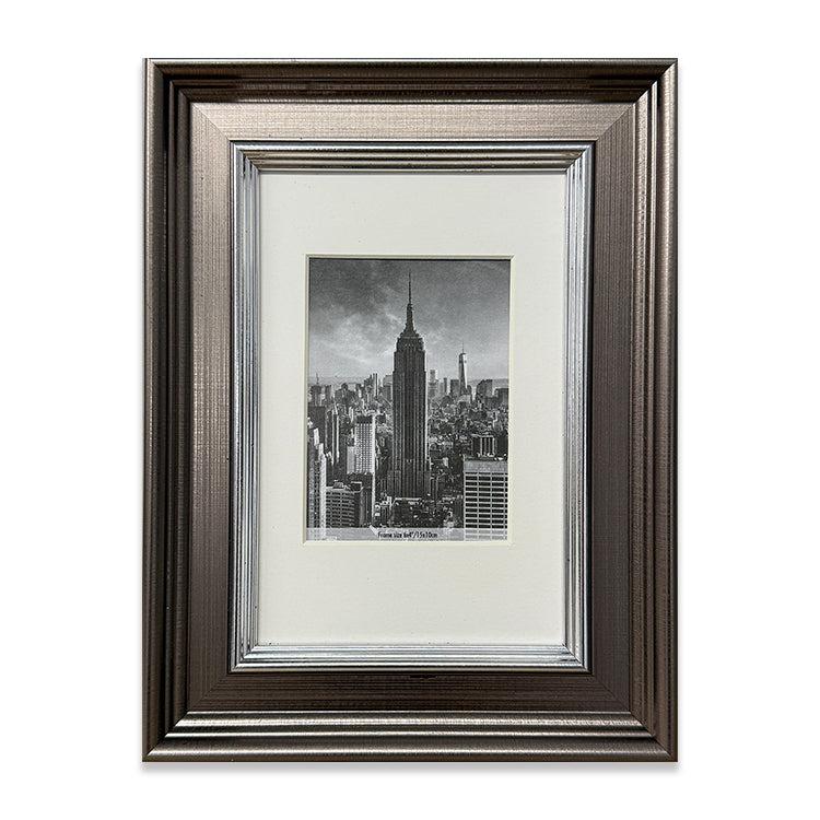 photoframesandart Everyday 6x4 Photo Frame With Mount | Geneva Gunmetal