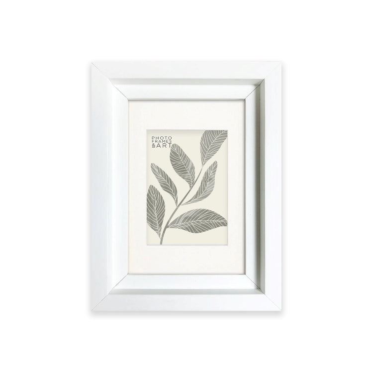 photoframesandart Everyday 6x4 Photo Frame With Mount | Hoxton White