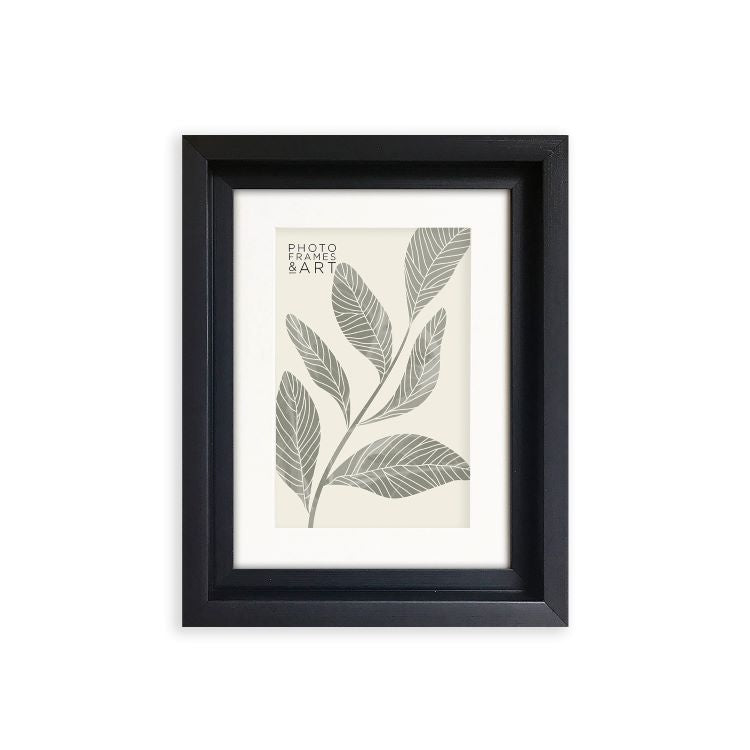 photoframesandart Everyday 8x6 Photo Frame With Mount | Hoxton Black