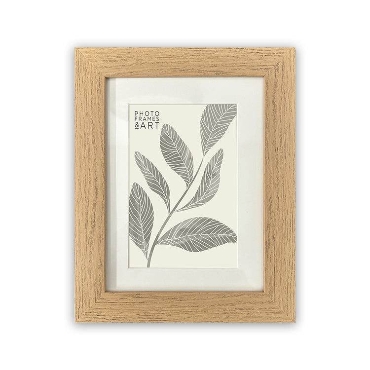 photoframesandart Everyday 8x6 Photo Frame With Mount | Milano Oak Effect