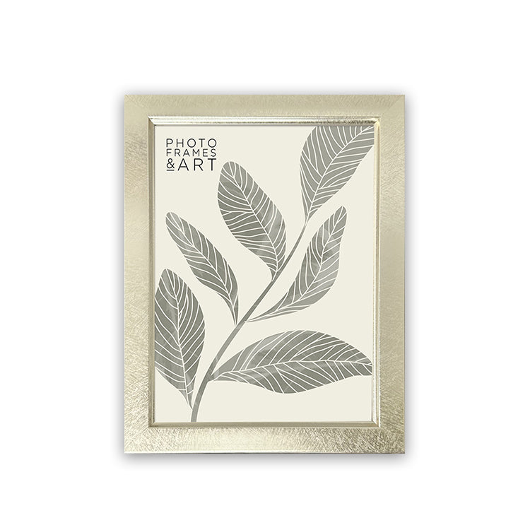 photoframesandart Everyday 8x6 Picture Frame | Classic Champagne Silver