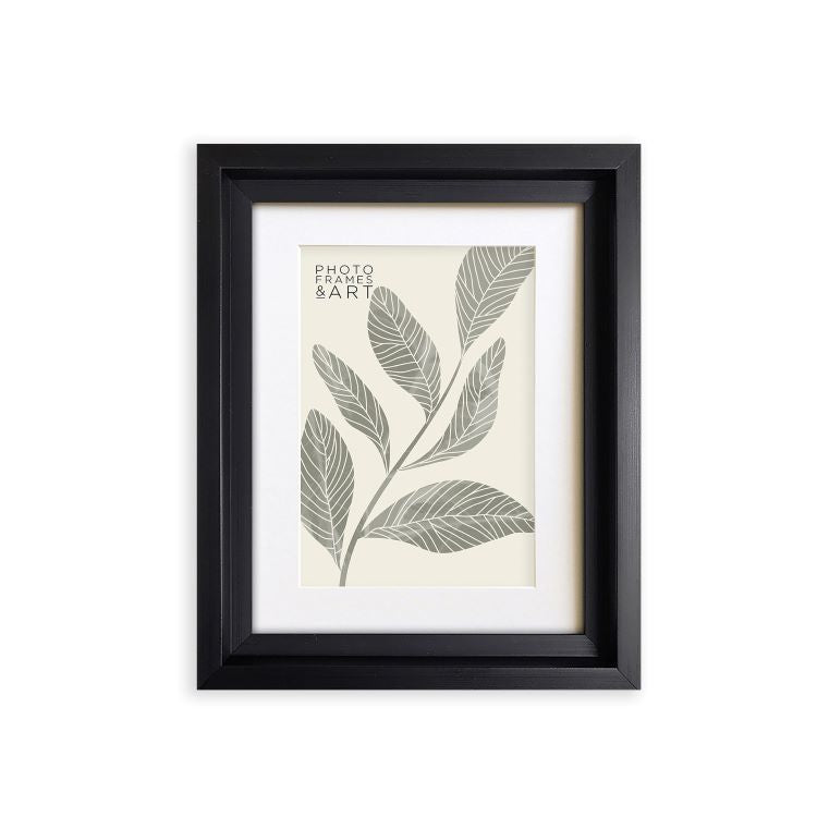 photoframesandart Everyday 9x7 Photo Frame With Mount | Hoxton Black