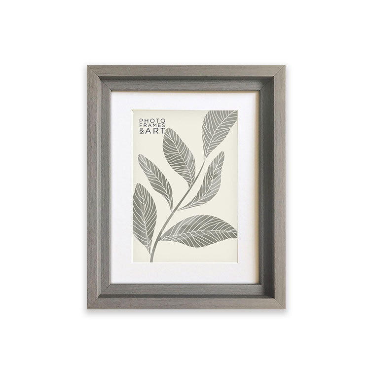 photoframesandart Everyday 9x7 Photo Frame With Mount | Hoxton Grey