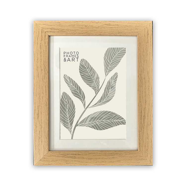 photoframesandart Everyday 9x7 Photo Frame With Mount | Milano Oak Effect