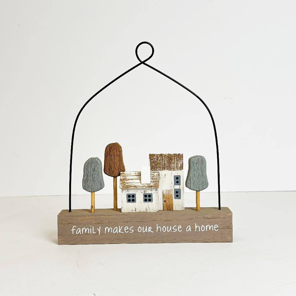photoframesandart Family Makes Our House A Home | Wooden Ornament