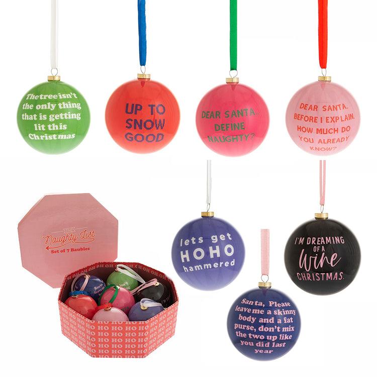 Photoframesandart Funny Christmas Baubles | Set Of Seven