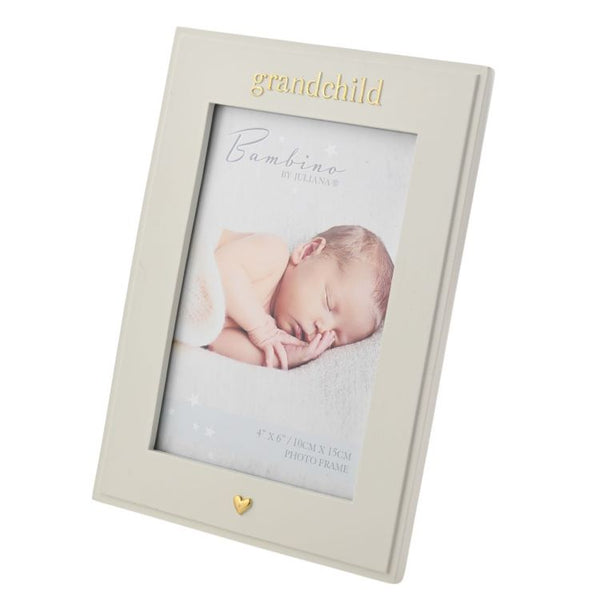 Photoframesandart Grandchild Photo Frame | With Gold Heart Detail