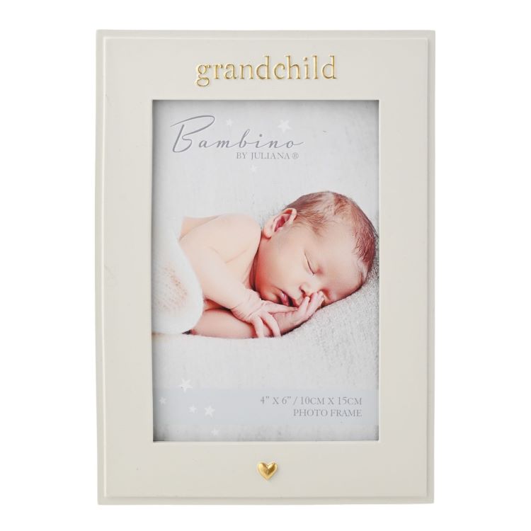 photoframesandart Grandchild Photo Frame | With Gold Heart Detail