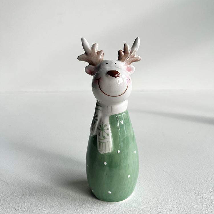 Photoframesandart Green Ceramic Christmas Decoration | Santa Or Reindeer