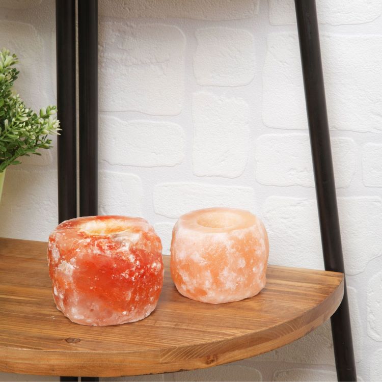 photoframesandart Himalayan Rock Salt Tealights | Set of Two