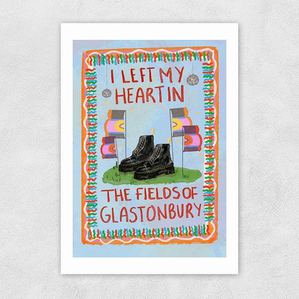 Photoframesandart I Left My Heart In The Fields Of Glasto | Illustrated By Weezy