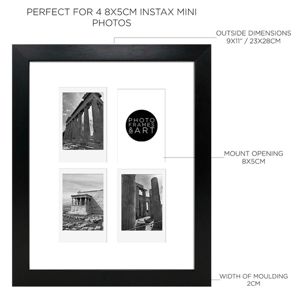Photoframesandart Instax Mini Photo Frame X4 | Oxford