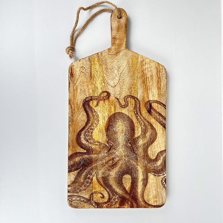 Photoframesandart Mango Wood Chopping Board | Octopus