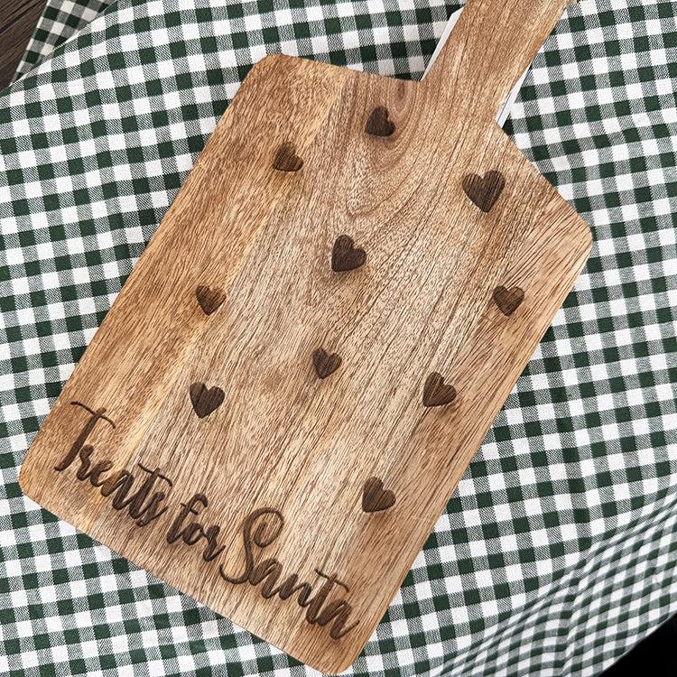 photoframesandart Mango Wood Festive Board | Treats for Santa
