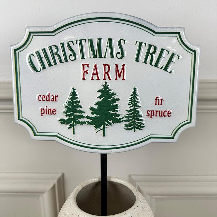 Photoframesandart Metal Christmas Garden Stake | Christmas Tree Farm