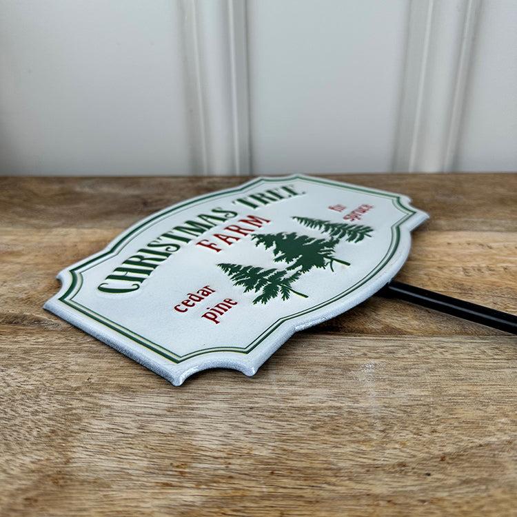Photoframesandart Metal Christmas Garden Stake | Christmas Tree Farm