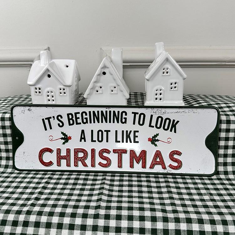 photoframesandart Metal Christmas Sign | It's Beginning to Look