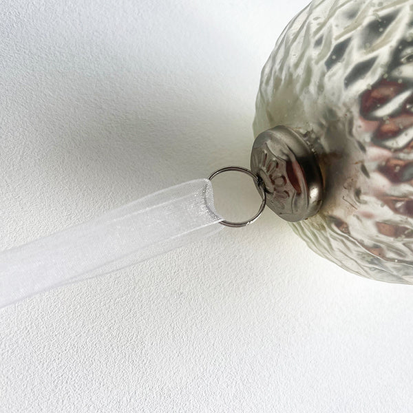 Photoframesandart Metallic Silver Baubles | Set Of Four