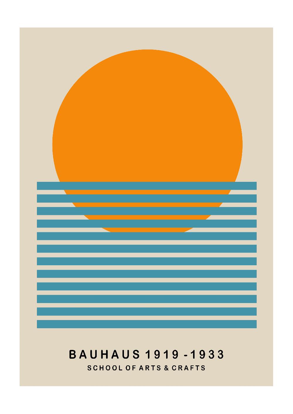photoframesandart Mid Century Sun Bauhaus | Luxe Poster Co