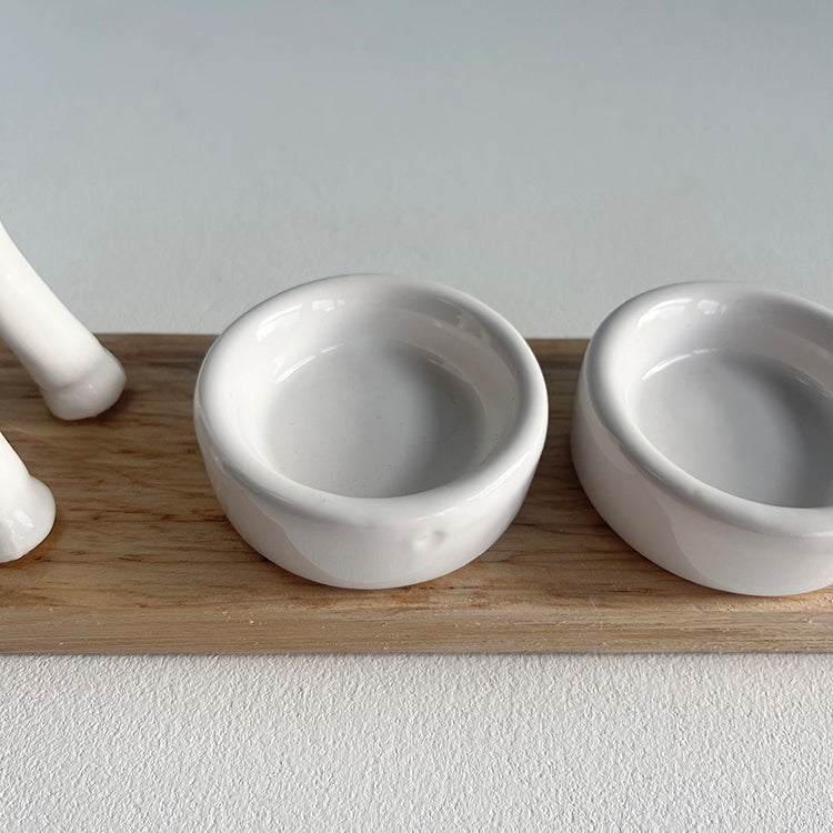 Photoframesandart Minimalist Christmas White Ceramic Reindeer Tealight Holder