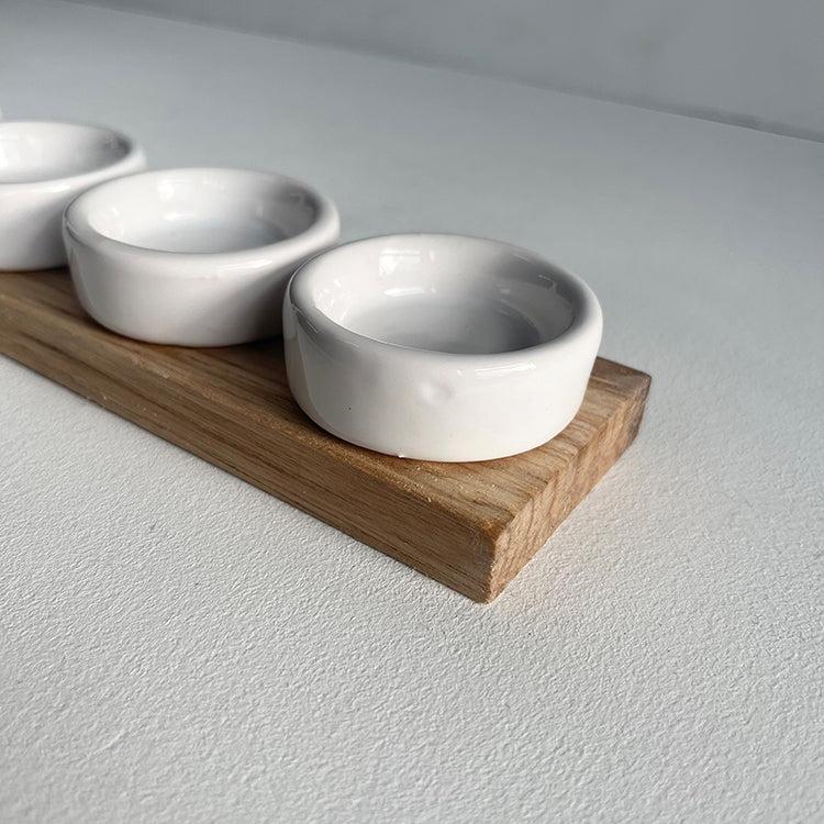 Photoframesandart Minimalist Christmas White Ceramic Reindeer Tealight Holder