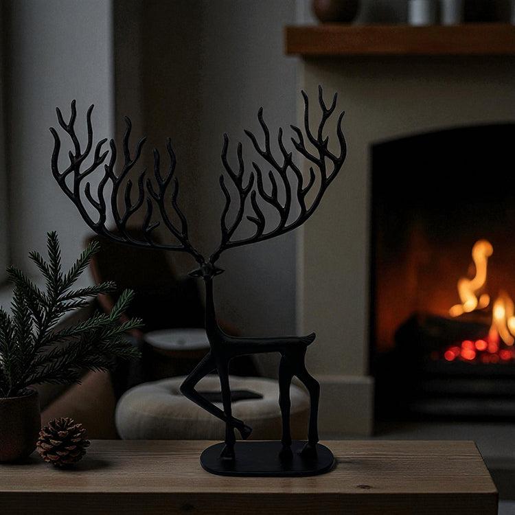 Photoframesandart Minimalist Decor Metal Stag | Black