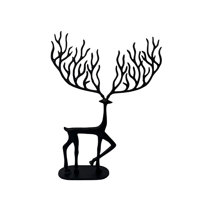 photoframesandart Minimalist Decor Metal Stag | Black