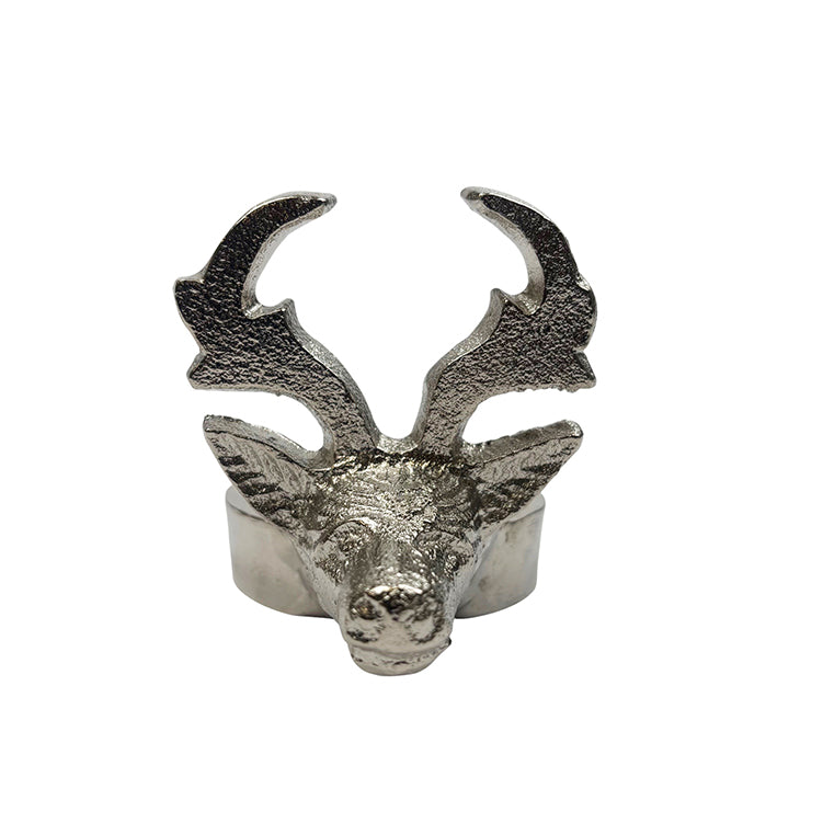 photoframesandart Minimalist Decor Reindeer Tealight Holder | Silver Metal